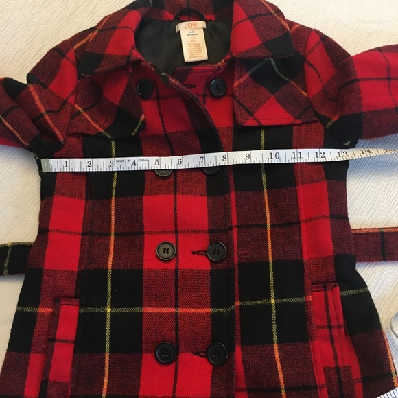 Girls wool blend trench style coat - Picture 5 of 6